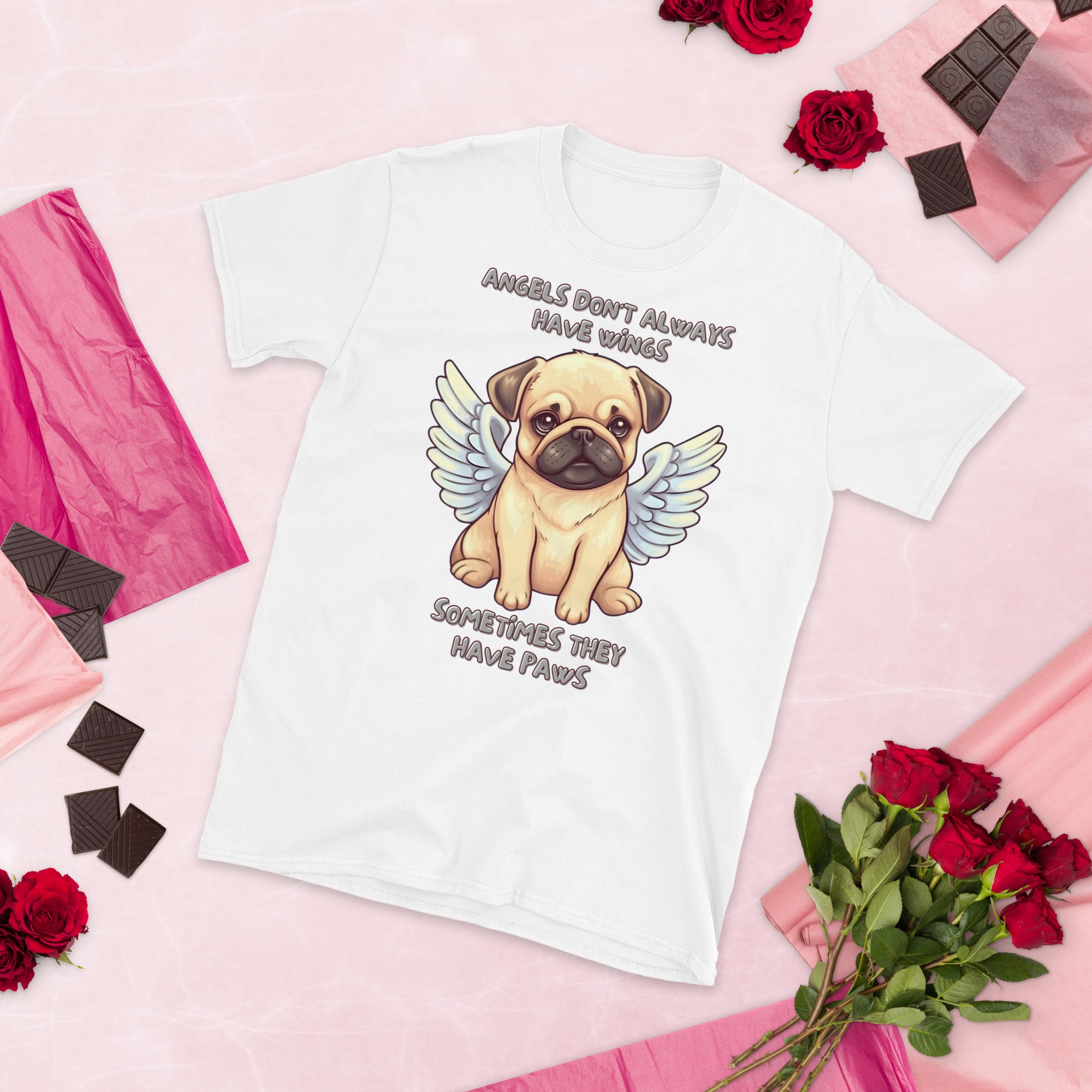 Pet Memorial | Angel Pug Unisex T-Shirt
