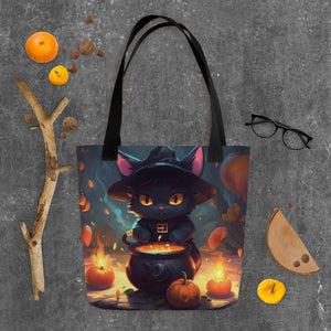 Witch Cat Tote Bag