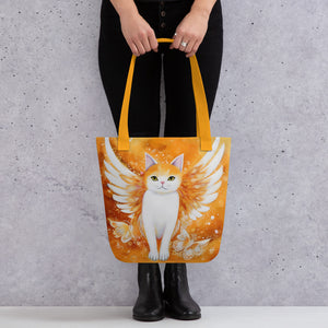 Angel Orange Cat Tote Bag