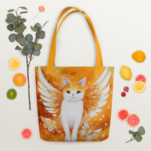Angel Orange Cat Tote Bag