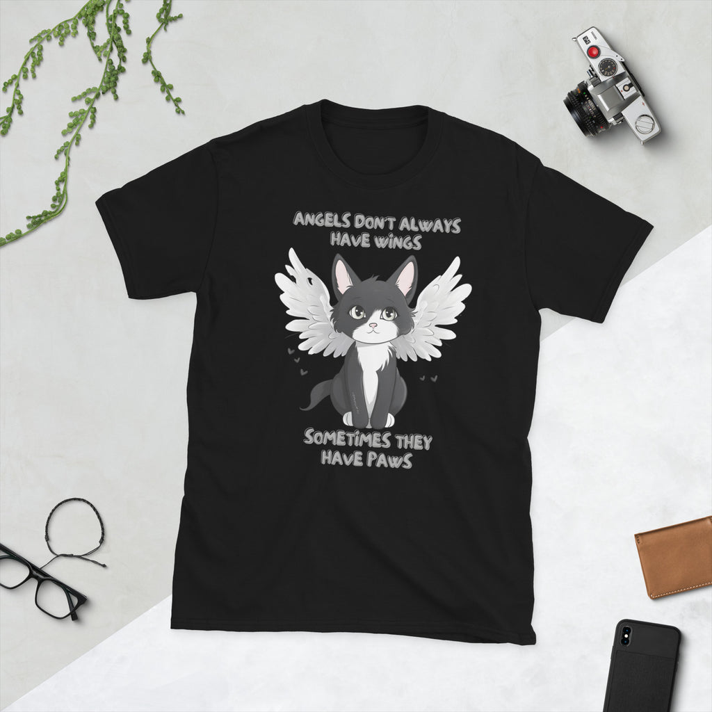 Pet Memorial | Angel Tuxedo Cat Unisex T-Shirt